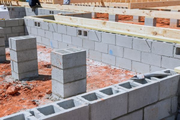 Cement Block Installation in Lakeville
